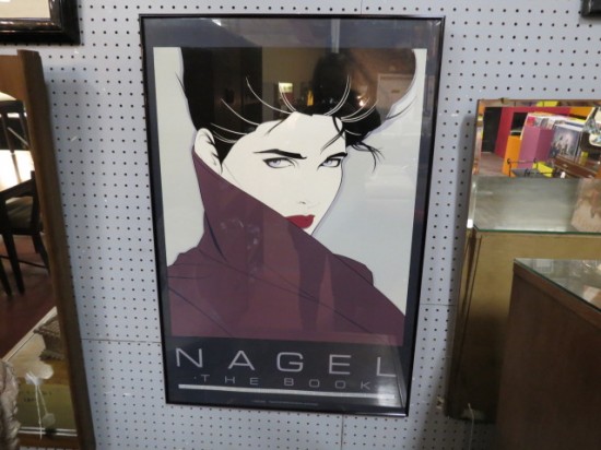 Vintage Mid-Century Modern Nagel Print of Woman Wrapped in a Shawl – $125